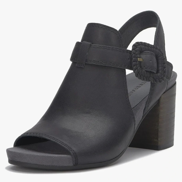 Lucky Brand Shoes - NWOB Lucky Brand Women's Juliane Black Leather Cutout Heeled Sandal